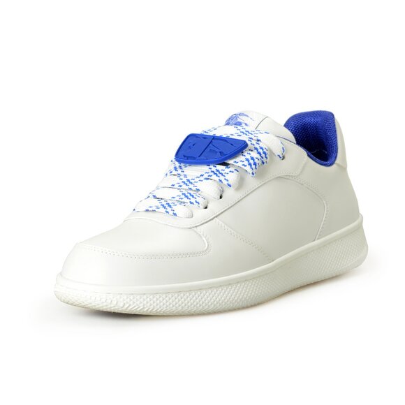 Burberry Men's "Terrace" White Leather Low Top Sneakers Shoes US 9 IT 42 - Picture 1 of 8